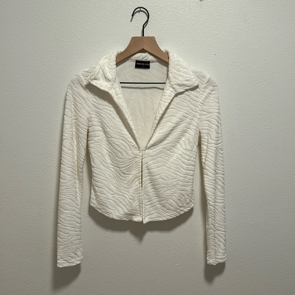 White Fox Sweater Top